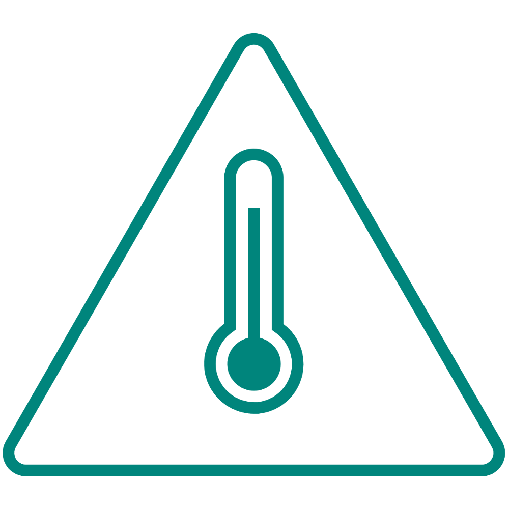 Achtung-Icon: temperaturempfindliches Produkt